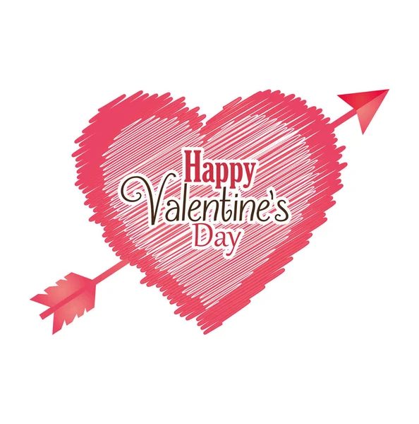 Tarjeta feliz día de San Valentín — Vector de stock