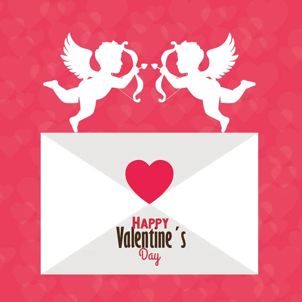 Tarjeta feliz día de San Valentín — Vector de stock