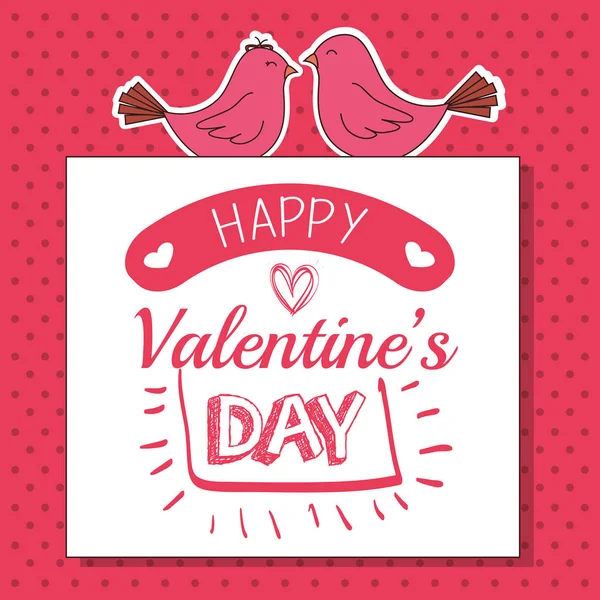 Happy valentines day card — Stock Vector