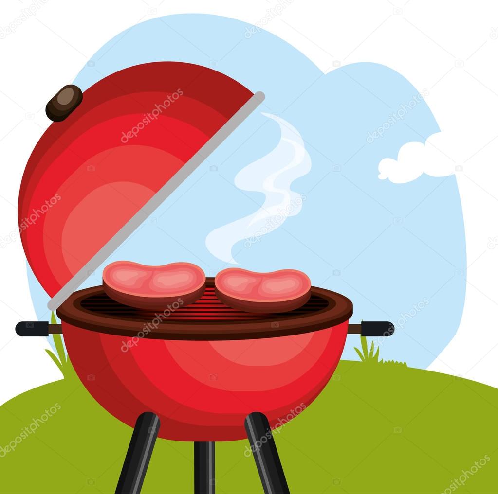 delicious barbecue food icon