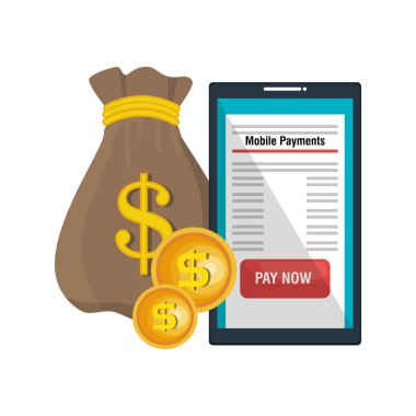 Mobil ödeme kavramı simgesi