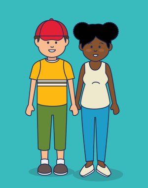 çok kültürlü insanların avatarları simgesi