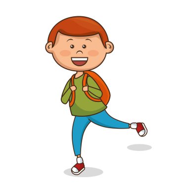 sevimli küçük çocuk karakter