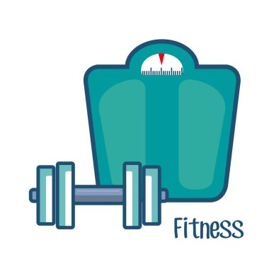 Fitness yaşam tarzı öğeleri simgeler