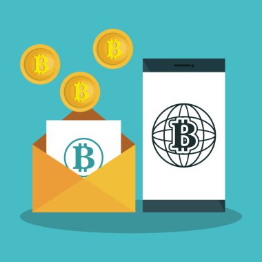 düz simgeler ticaret bitcoins