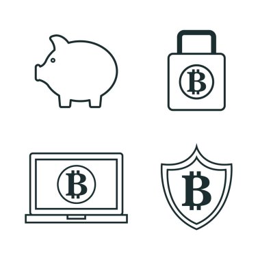 düz simgeler ticaret bitcoins