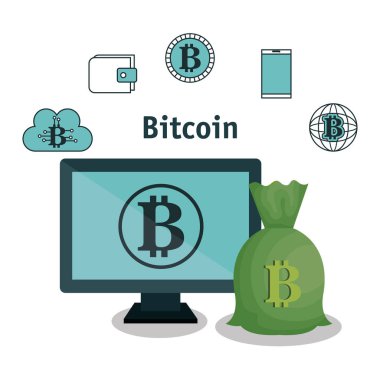 düz simgeler ticaret bitcoins