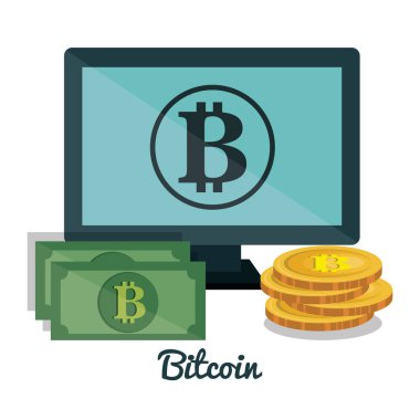 düz simgeler ticaret bitcoins