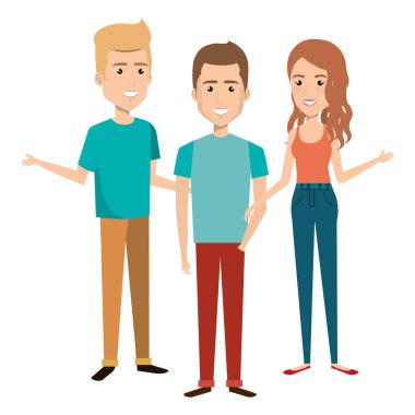 genç insanların avatarları grup