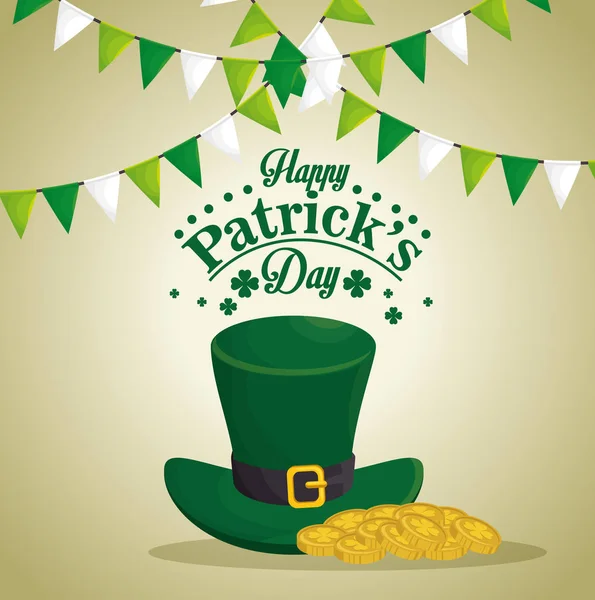 Saint patrick jour elfe chapeau — Image vectorielle