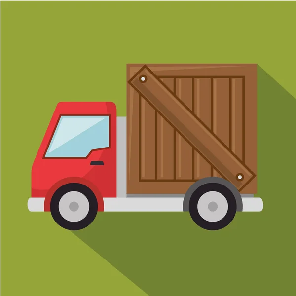 Pictogram voor levering truck service — Stockvector
