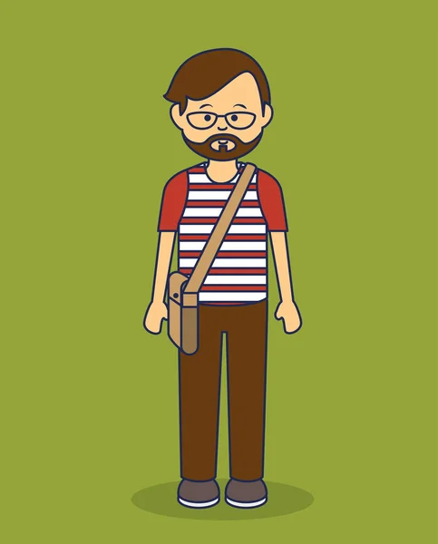 Jeune homme avatar icône — Image vectorielle