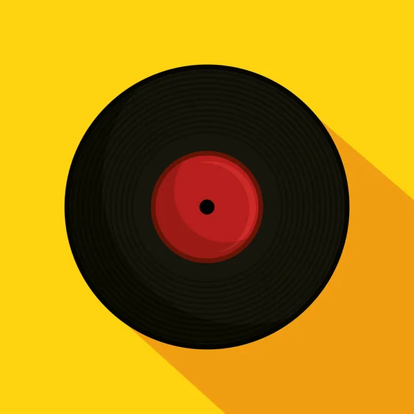 Vinilo retro icono de la música — Vector de stock