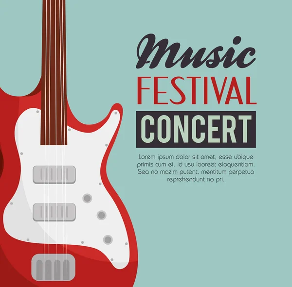 Festival di musica poster concerto — Vettoriale Stock