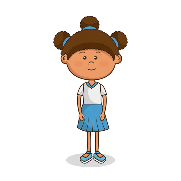 Lindo personaje de niña — Archivo Imágenes Vectoriales