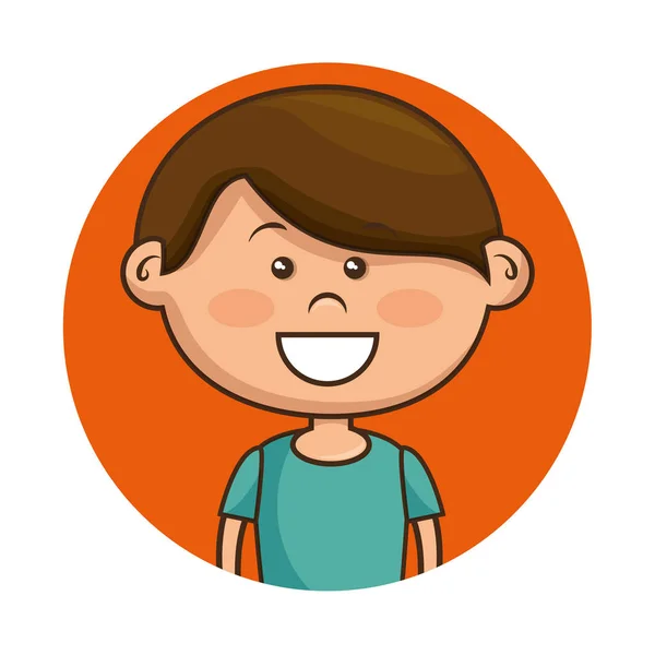 Lindo niño pequeño personaje — Vector de stock