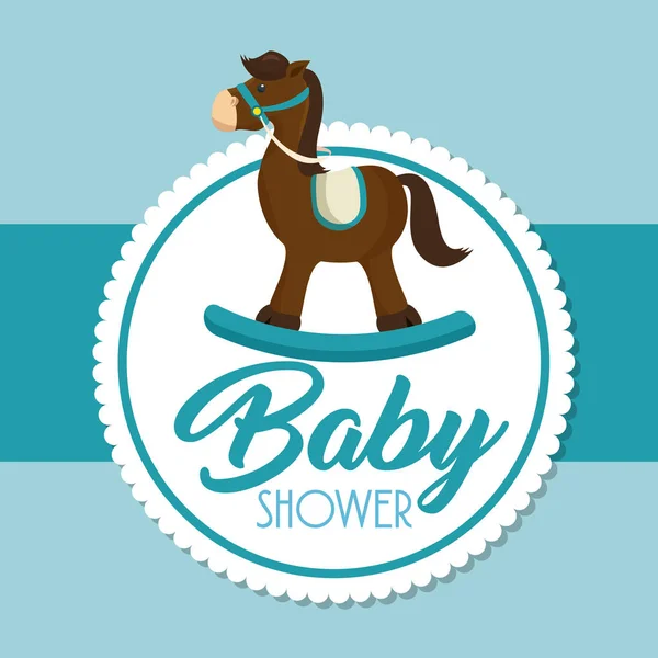 Baby shower inbjudan kort — Stock vektor