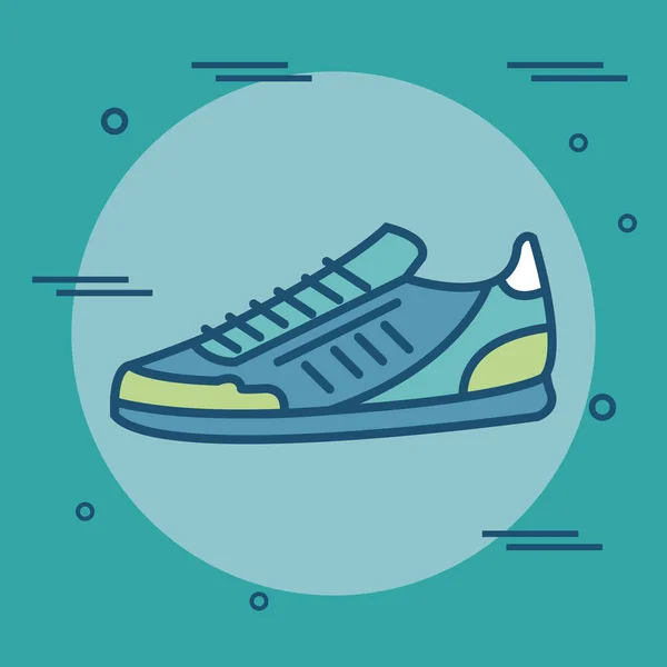 Tennis shoes isolated icon — Stock Vector