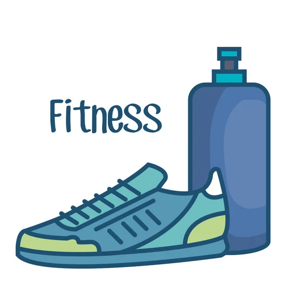 Fitness lifestyle elements icons — Stock Vector