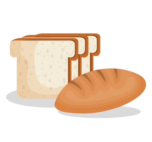 おいしいパン製品アイコン — ストックベクタ
