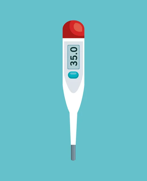Thermometer medizinische Ikone — Stockvektor
