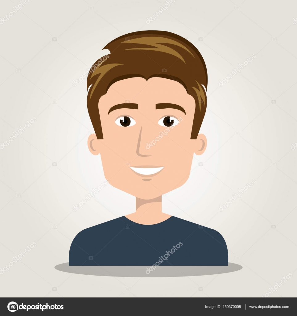Cartoon man icon face isolated Stock Vector by ©yupiramos 150370008