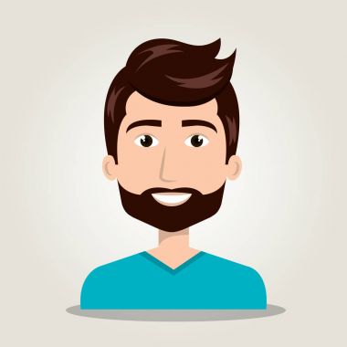 izole karikatür adam simgesi yüz