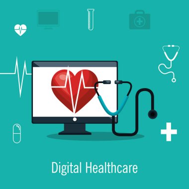 Kardiyoloji dijital sağlık tıbbi izole