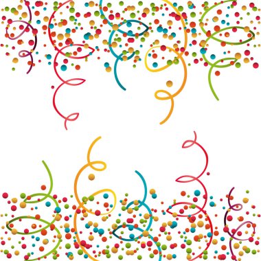 Yılan gibi kıvırma konfeti izole