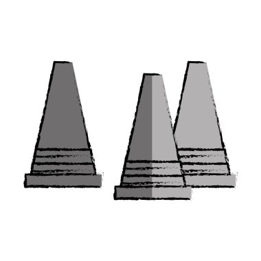 koni inşaat izole simgesi