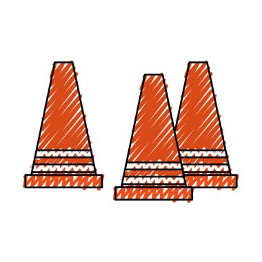 koni inşaat izole simgesi