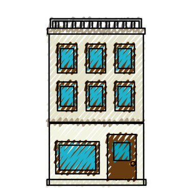 bina inşaat izole simgesi