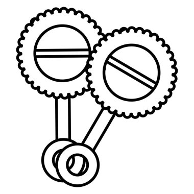 Bebek marakas izole simgesi