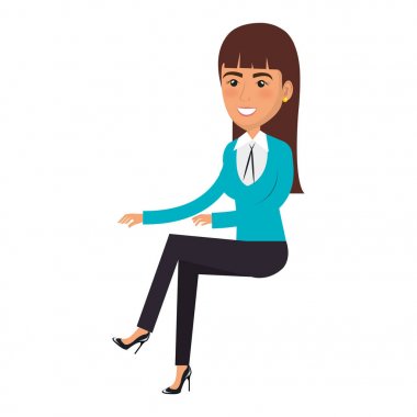 oturmuş iş işkadını poz