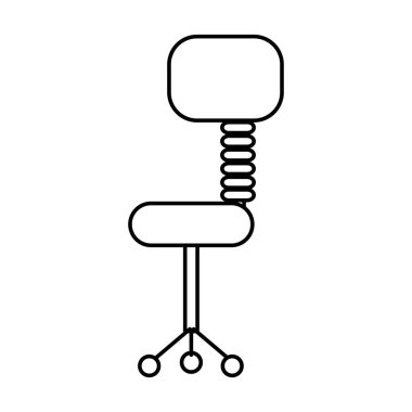 ofis sandalye izole simgesi