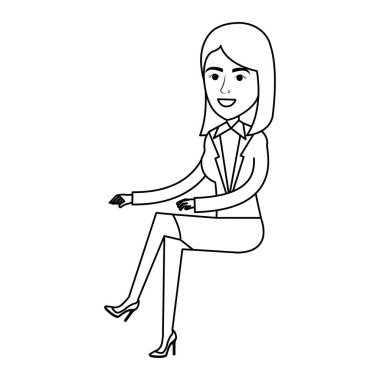 oturmuş iş işkadını poz