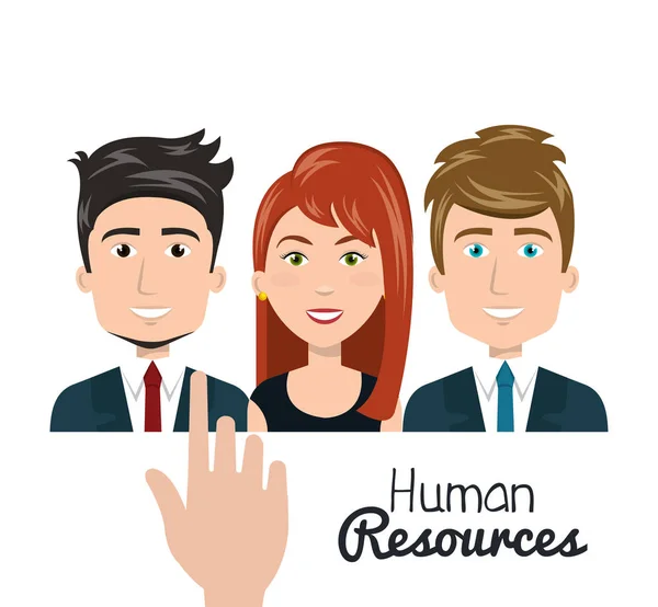 Búsqueda de recursos humanos aislada — Vector de stock