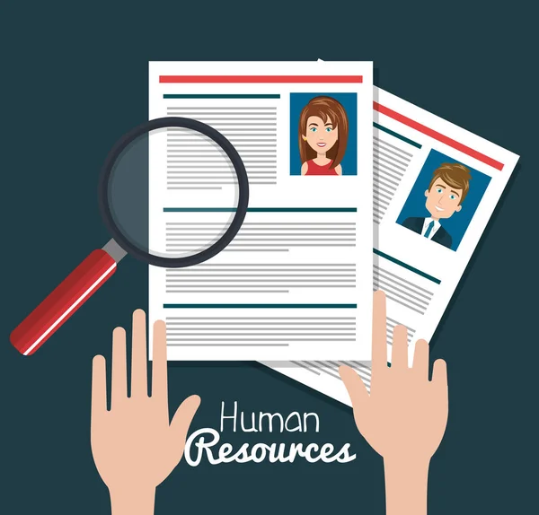 Pesquisa de recursos humanos isolada —  Vetores de Stock