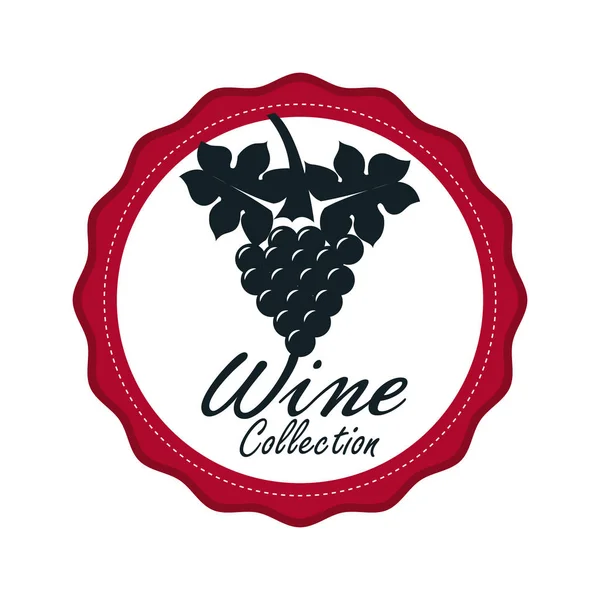 孤立的葡萄酒标签设计 — 图库矢量图片