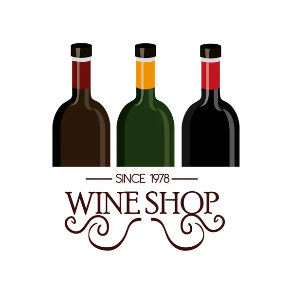 Design de rótulo de vinho isolado —  Vetores de Stock