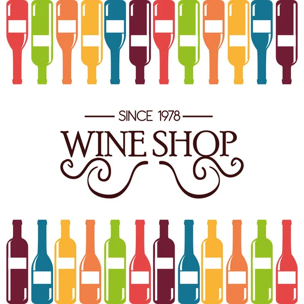 Wine label design isolated — Stock Vector