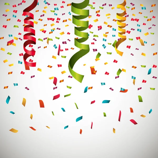 Serpentine curling confettis isolé — Image vectorielle