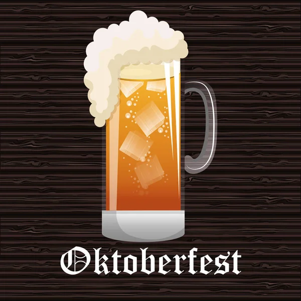 Oktoberfest bierfestival geïsoleerd — Stockvector