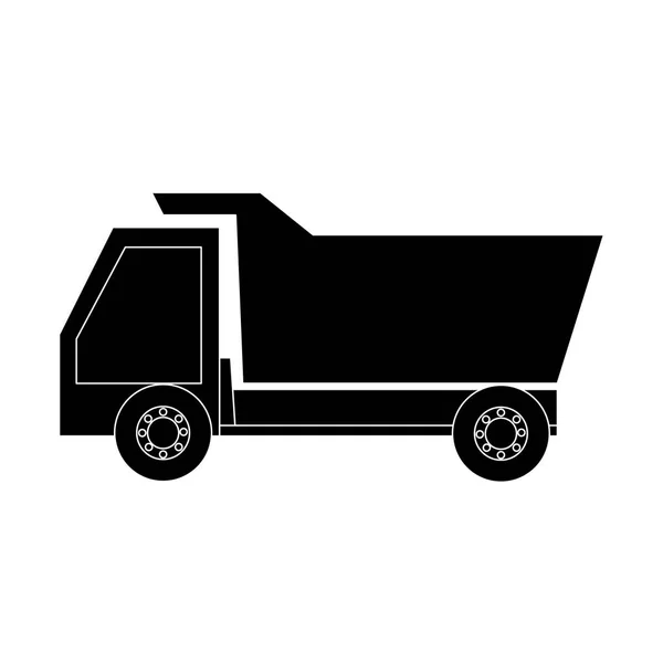 Camión volquete aislado icono — Vector de stock