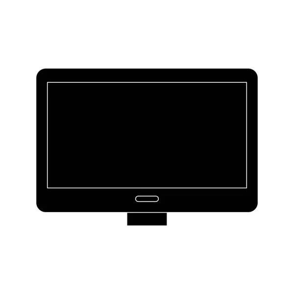 Desktop del computer con icona modello — Vettoriale Stock
