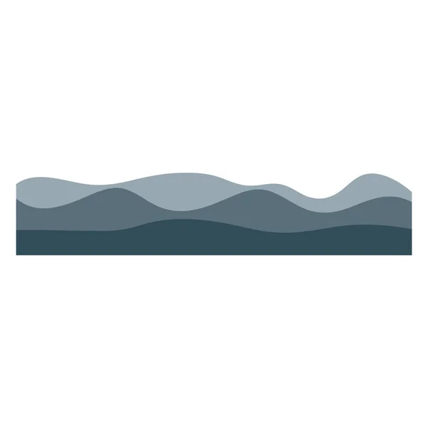 Морські хвилі ізольована ікона — стоковий вектор