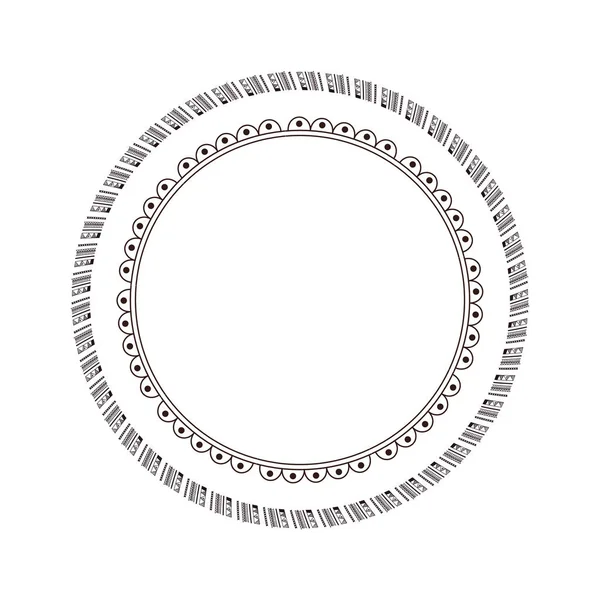 Boho Circular Frame Symbol — Stockvektor