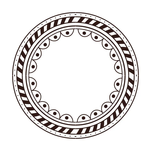 Ícone de quadro circular boho — Vetor de Stock