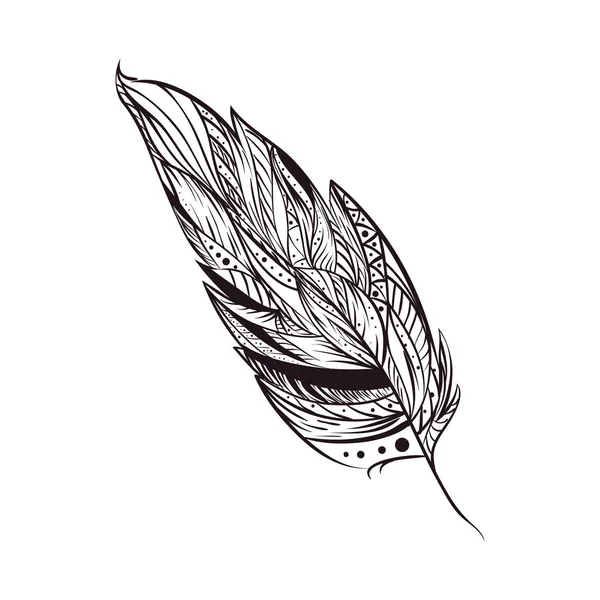 羽装飾的な分離アイコン — ストックベクタ