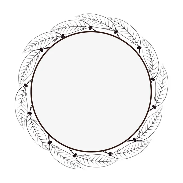 Ícone de quadro circular boho — Vetor de Stock